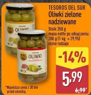 ALDI TESOROS DEL SUR Oliwki zielone nadziewane oferta