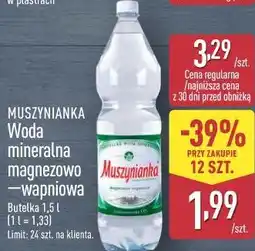 ALDI Woda mineralna magnezowo-wapniowa MUSZYNIANKA oferta