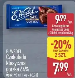 ALDI E. WEDEL Czekolada klasyczna gorzka 64% oferta