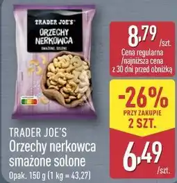 ALDI Orzechy nerkowca smażone solone TRADER JOE'S oferta