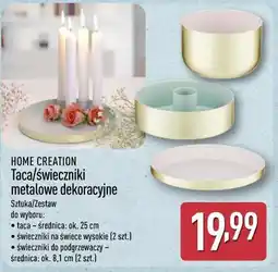 ALDI HOME CREATION Taca/świeczniki metalowe dekoracyjne oferta