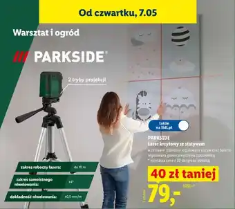 Lidl Laser krzyżowy ze statywem Parkside oferta