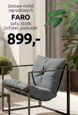Black Red White Zestaw mebli ogrodowych Faro sofa stolik 2xfotel poduszki oferta