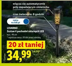Lidl Zestaw 4 pochodni solarnych LED Livarno oferta