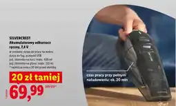 Lidl Akumulatorowy odkurzacz ręczny Silvercrest 7,4V oferta