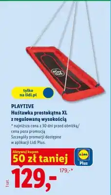 Lidl Huśtawka prostokątna XL Playtive z regulowaną wysokością oferta