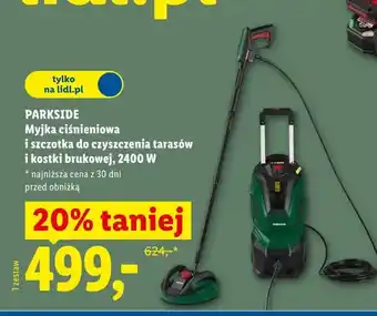 Myjka ciśnieniowa z szczotką do czyszczenia tarasów i kostki brukowej Parkside 2400W
