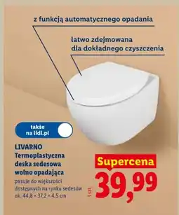 Lidl Termoplastyczna deska sedesowa wolno opadająca Livarno 44,8x37,2x4,5cm oferta