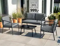Black Red White Zestaw mebli ogrodowych Zefa sofa stolik 2xfotel poduszki oferta