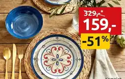 Black Red White Komplet obiadowy Terra 18 elementów ceramika oferta