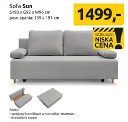 Black Red White Sofa Sun S193xG92xW96cm pow. spania 139x191cm oferta