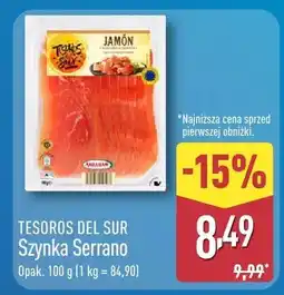ALDI Szynka Serrano Tesoros Del Sur oferta