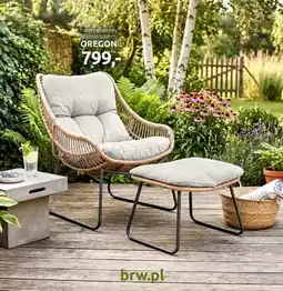 Black Red White Fotel ogrodowy z podnóżkiem Oregon oferta