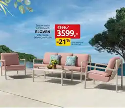 Black Red White Zestaw mebli ogrodowych Eloven sofa stolik 2xfotel poduszki oferta