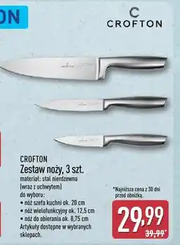 ALDI Zestaw noży Crofton 3szt. ze stali nierdzewnej oferta