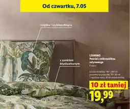 Lidl Pościel z mikrowłókna satynowego Livarno 140x200cm z poszewką na poduszkę 70x80cm oferta