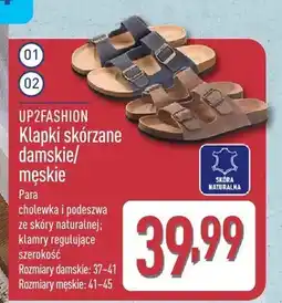 ALDI Klapki skórzane damskie Up2Fashion oferta