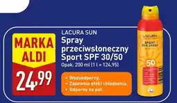 ALDI Spray przeciwsłoneczny Lacura Sun Sport SPF 30/50 wodoodporny oferta