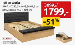 Black Red White Łóżko Ostia S167xD242,5xW48,5-101,5cm pow. spania 160x200cm oferta