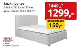 Black Red White Łóżko Lones S161xD212xW113cm pow. spania 140x200cm oferta