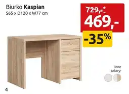 Black Red White Biurko Kaspian S65xD120xW77cm oferta