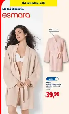Lidl Szlafrok-kimono damski z bawełny muślinowej Esmara oferta