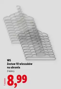 Lidl Zestaw 10 wieszaków na ubrania W5 oferta