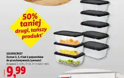 Lidl Zestaw 5 pojemników do przechowywania żywności SilverCrest 5× oferta