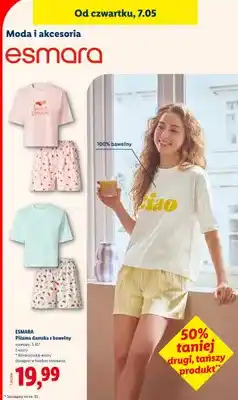 Lidl Piżama damska z bawełny Esmara oferta