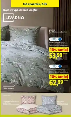 Lidl Pościel satynowa z bawełny Livarno 160x200cm oferta