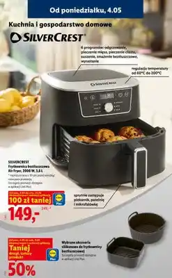 Lidl Frytkownica beztłuszczowa Air Fryer Silvercrest 2000W oferta