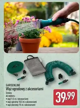 ALDI Wąż ogrodowy pleciony z akcesoriami Gardenline 15m oferta