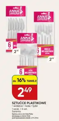 Chata Polska Sztućce plastikowe Anna Zaradna widelce noże łyżki oferta