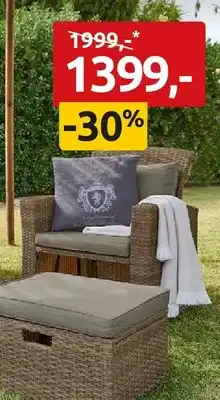 Black Red White Fotel ogrodowy z podnóżkiem oferta