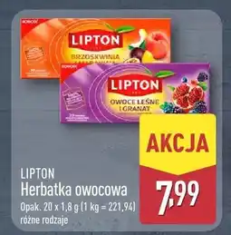 ALDI Herbatka owocowa owoce leśne i granat Lipton oferta