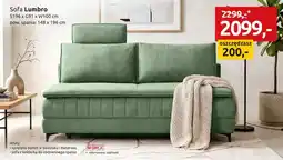 Black Red White Sofa Lumbro S196xG91xW100cm pow. spania 148x196cm oferta