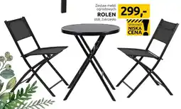 Black Red White Zestaw mebli ogrodowych Rolen stół 2xkrzesło oferta