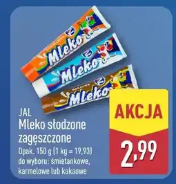 ALDI Mleko słodzone zagęszczone JAL śmietankowe oferta