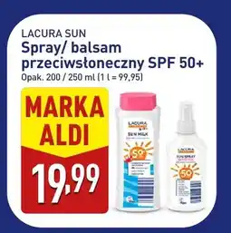 ALDI Balsam przeciwsłoneczny Lacura Sun SPF 50+ oferta