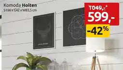 Black Red White Komoda Holten S156xG42xW83,5cm oferta