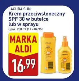 ALDI Krem przeciwsłoneczny Lacura Sun SPF 30 w sprayu oferta