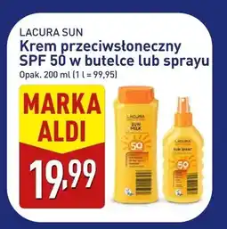 ALDI Krem przeciwsłoneczny Lacura Sun SPF 50 w sprayu oferta