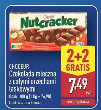 ALDI Czekolada mleczna z całymi orzechami laskowymi Choceur Nutcracker oferta