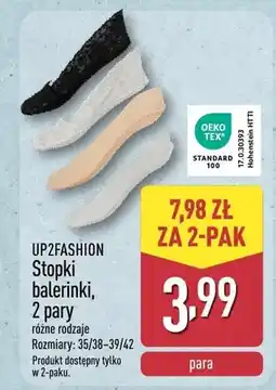 ALDI Stopki balerinki UP2FASHION 2 pary oferta