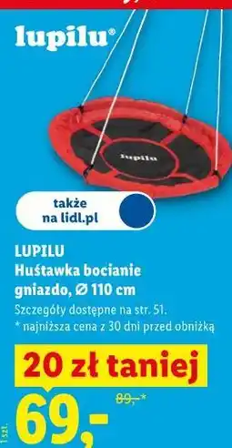 Lidl LUPILU Huśtawka bocianie gniazdo, ø 110 cm oferta