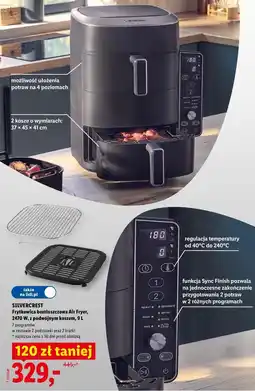 Lidl SILVERCREST Frytkownica beztłuszczowa Air Fryer, 2470 W, z podwójnym koszem oferta
