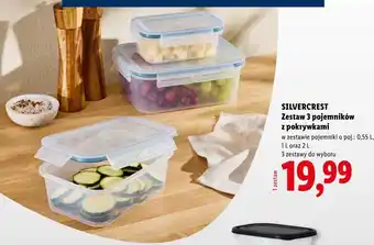 Lidl SILVERCREST Zestaw 3 pojemników z pokrywkami oferta