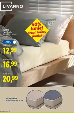 Lidl LIVARNO Prześcieradło dżersejowe z gumką oferta