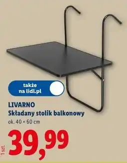 Lidl LIVARNO Składany stolik balkonowy oferta