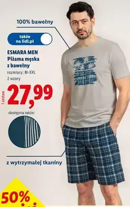 Lidl Piżama męska z bawełny oferta